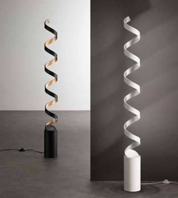 Lume LED spirale in alluminio bianco-argento o nero-oro 12W 740LM 3000-4000°k HELIX-L4 Lume LED spirale in alluminio bianco-argento o nero-oro 12W 740LM 3000-4000°k HELIX-L4